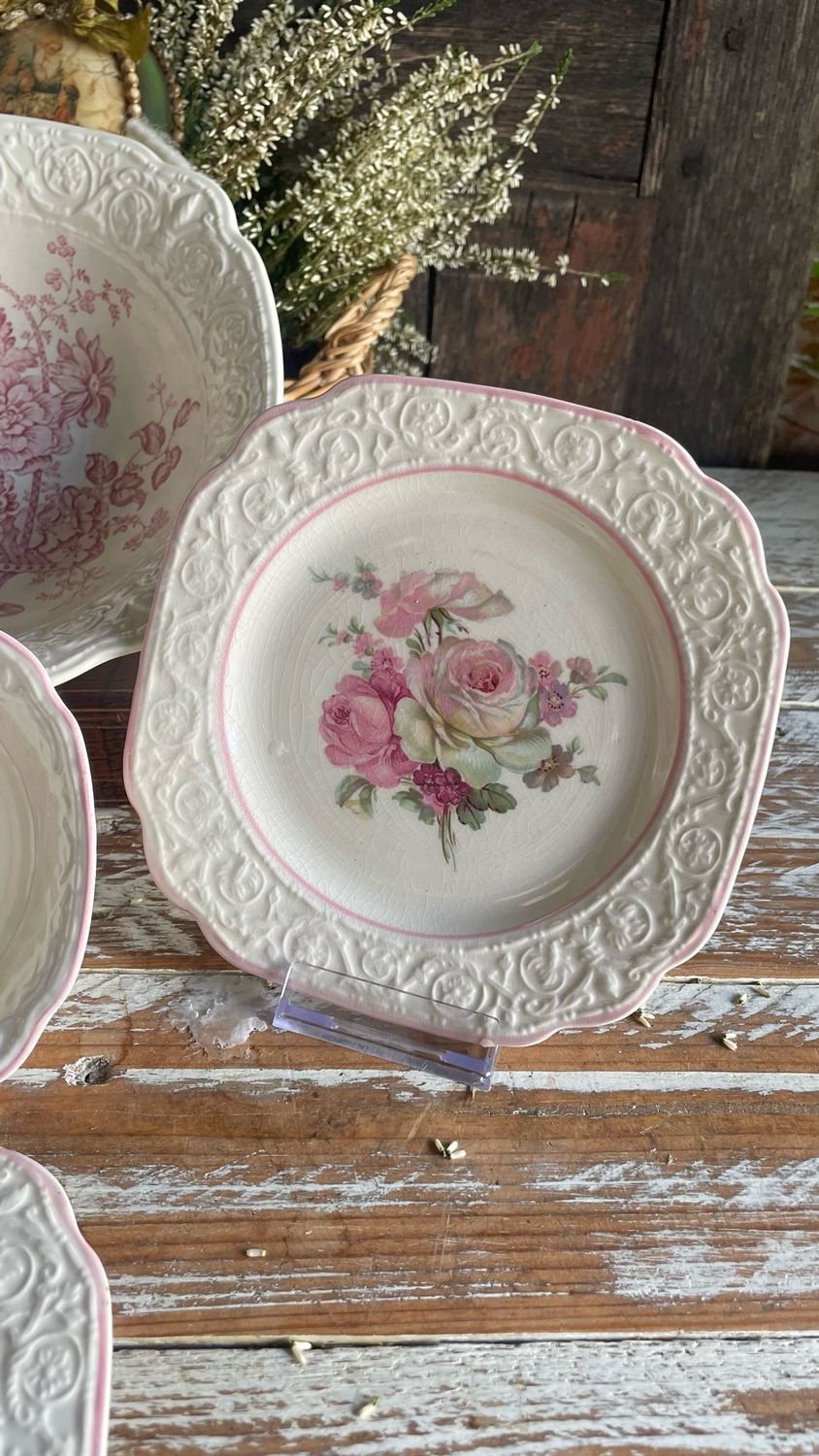 Vintage Crown Devon Floral Plate