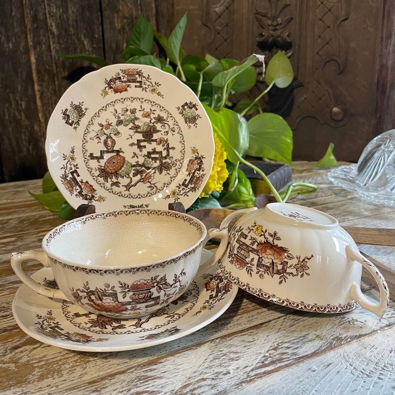Vintage Crown Ducal Soup Cups