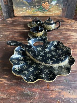 Antico Raccogli Briciole in Papier Mache