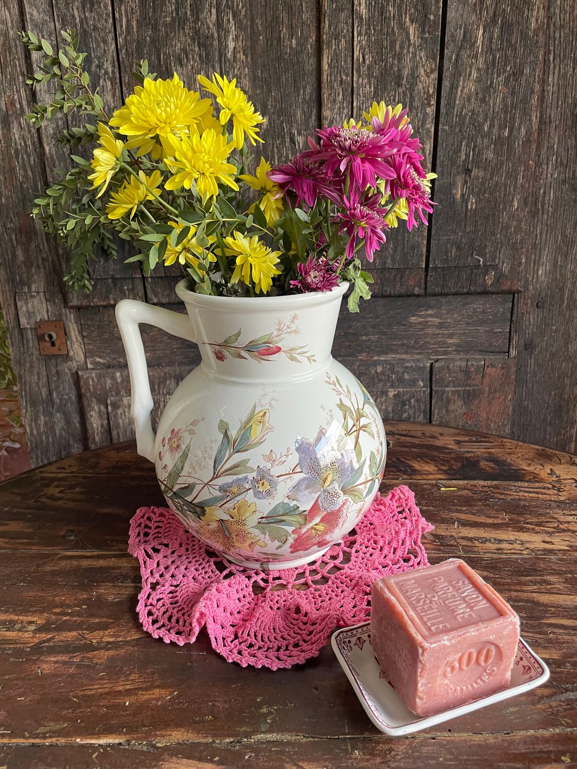Vintage Floral Pitcher Laveno