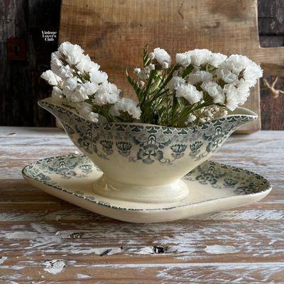 Sage Green Terre de Fer Gravy Boat