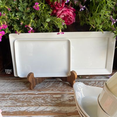 White Porcelain Rectangular Tray