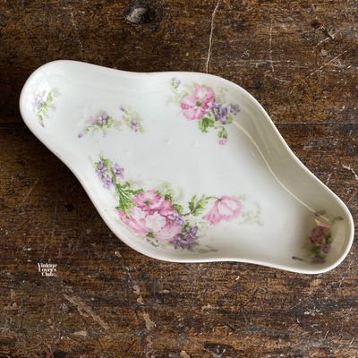 Limoges Flowers Pickle Dish