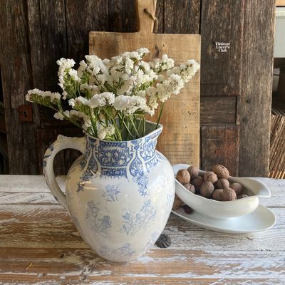Luneville Blue Pitcher