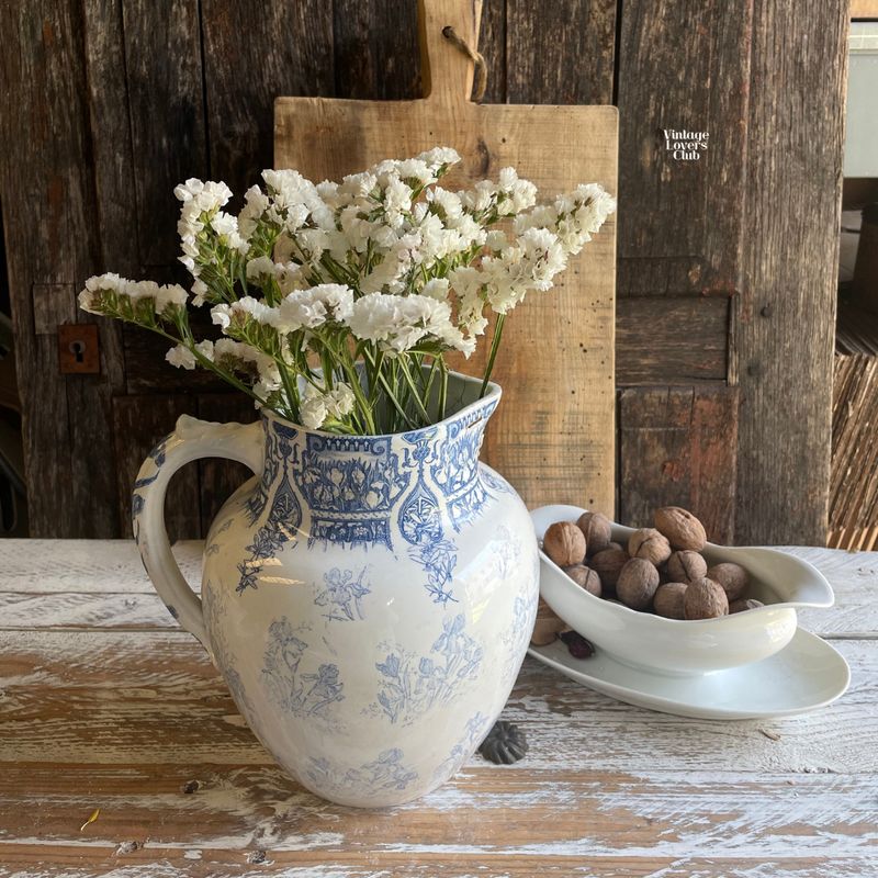 Luneville Blue Pitcher