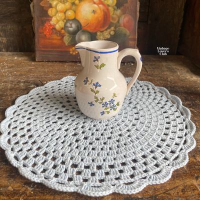 Vintage Milk Jug with Blue Flowers