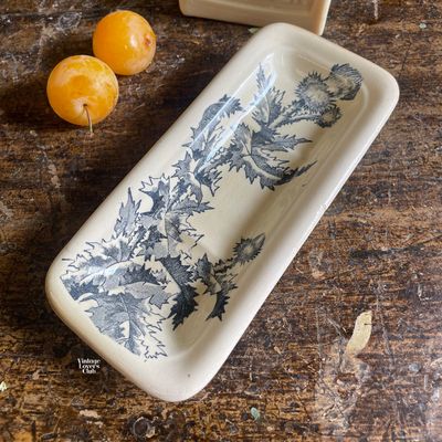 Longchamp Comb Holder with Delicate Turquoise Floral Decoration