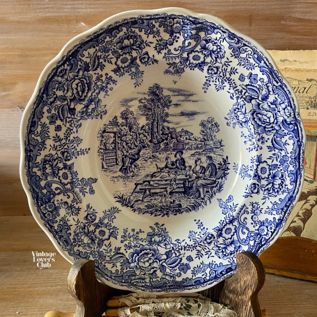 Luneville Blue Soup Plates