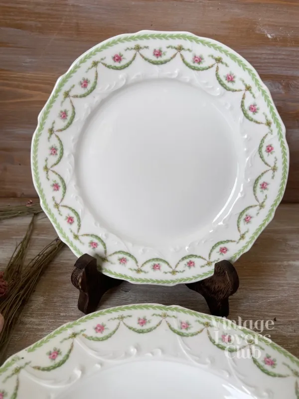 Flat Dishes Green Decorations