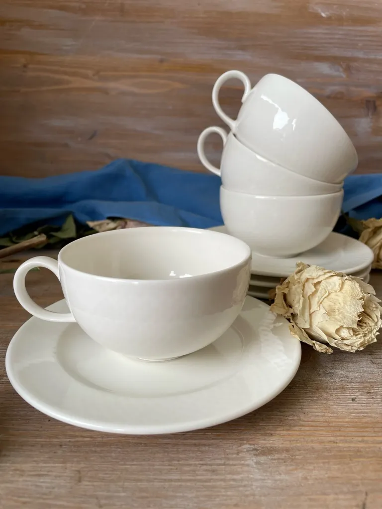 Villeroy White Tea Cups
