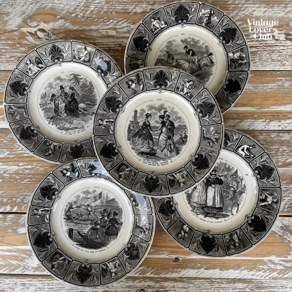 Talking Dish Sarreguemines Months