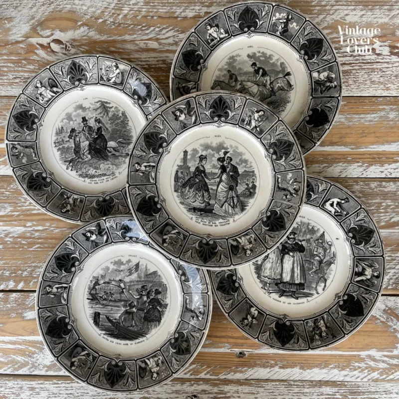 Talking Dish Sarreguemines Months