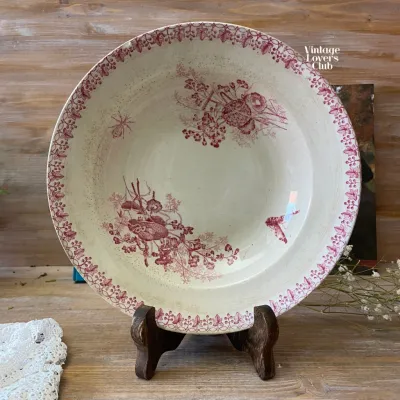 Terre de Fer Red Decorated Bowl