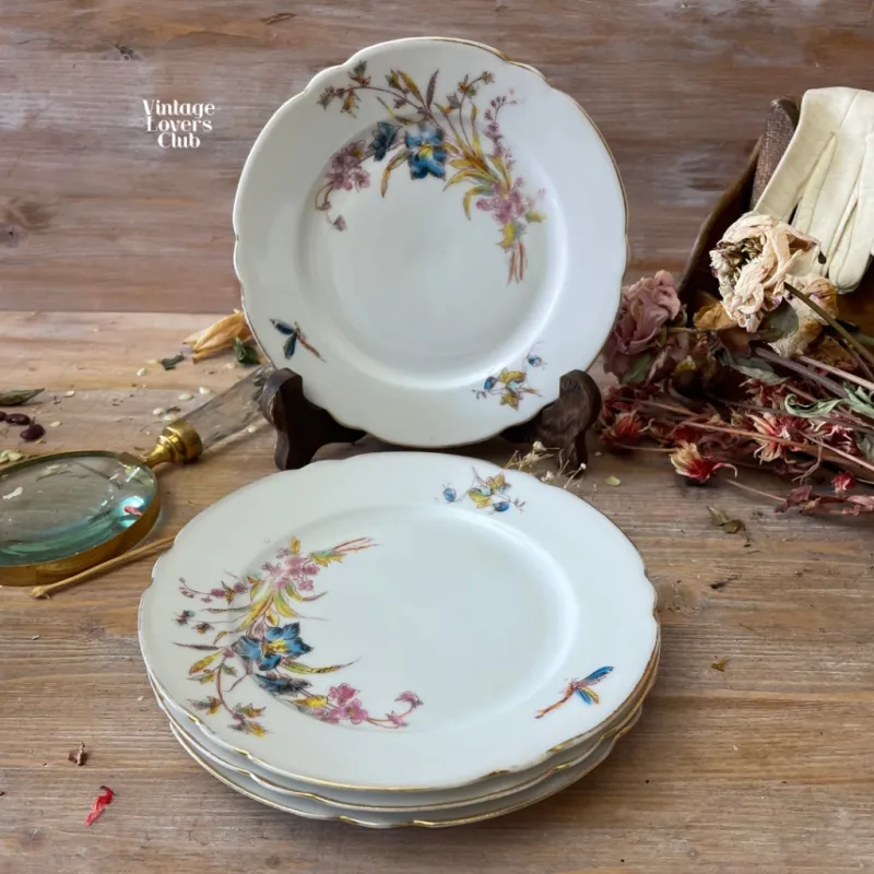 French Porcelain Bouquet Fruit Plate