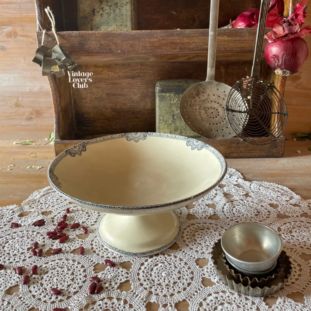 Greek Key Tall Comport