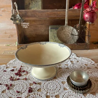 Greek Key Tall Comport