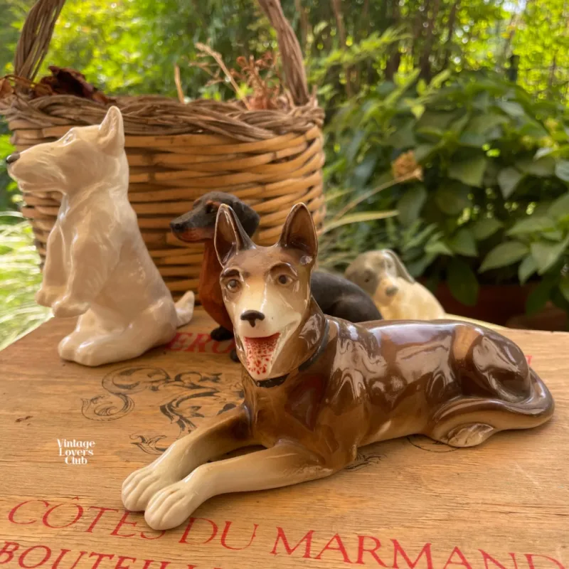 Vintage Shepherd Dog Figurine