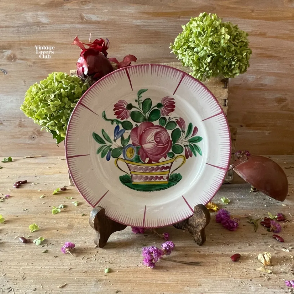 Unmarked French Earthenware Plate