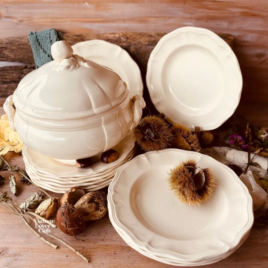Sarreguemines Cream Flat Plate