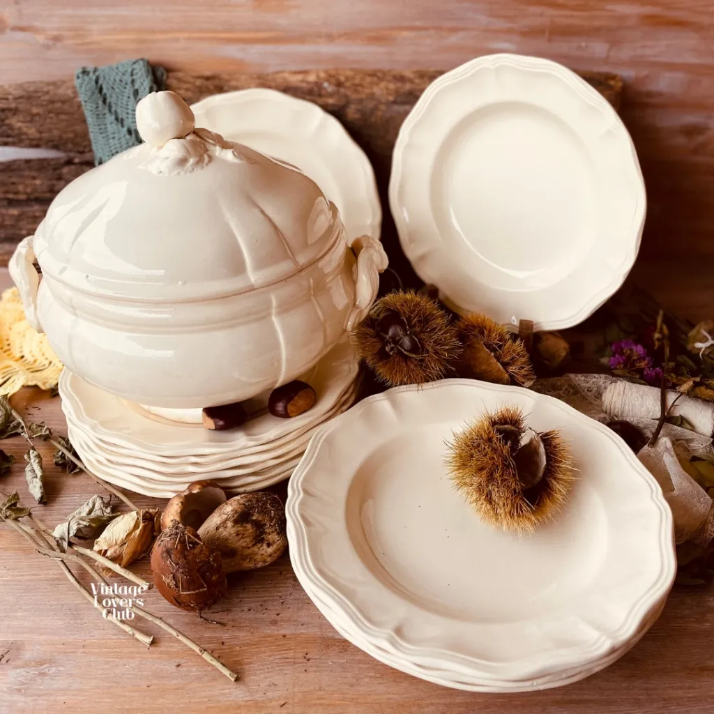 Sarreguemines Cream Fruit Plate