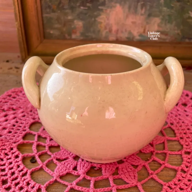 Sarreguemines S/c Cream Sugar Bowl