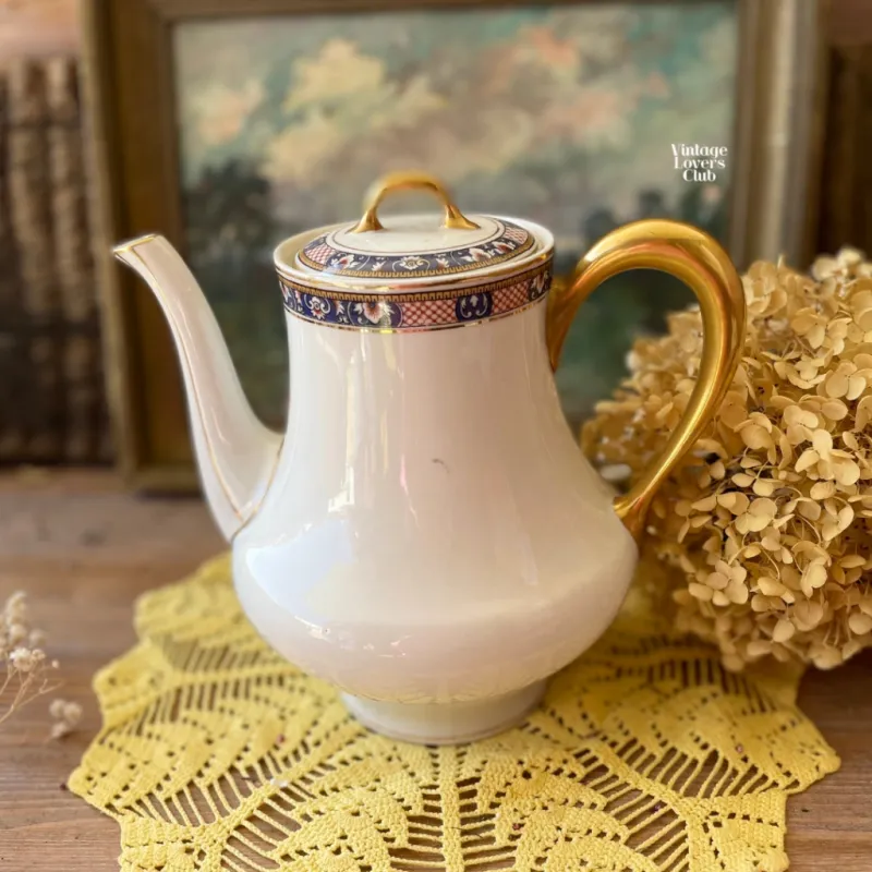 Limoges Coffee Pot Gold Edge
