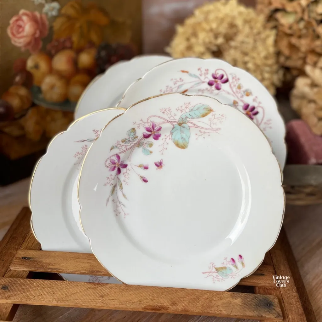 Fruit Platter Violet Flowers