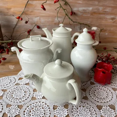 White Ceramic Sugar Bowl