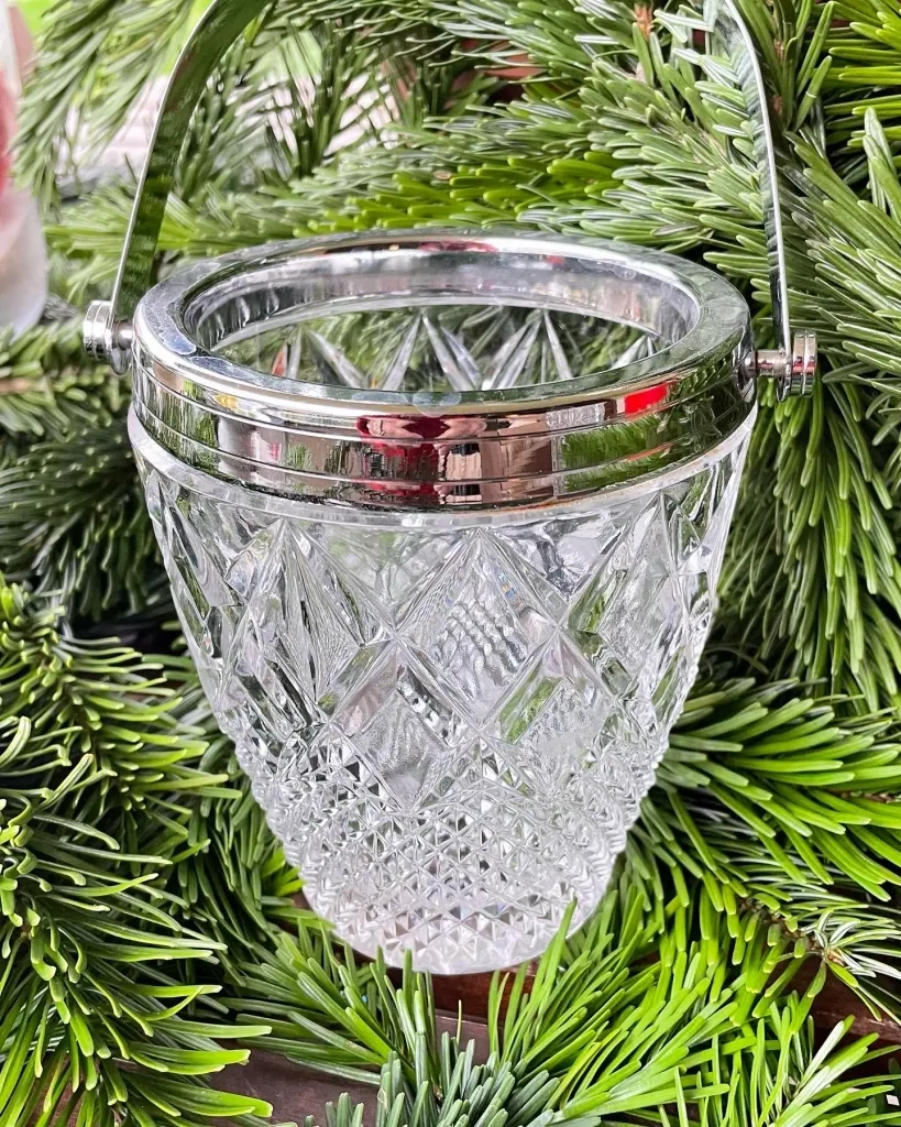 Small Pressed Glass Ice Bucket