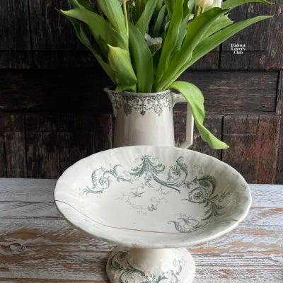 Tall Comport Rinceaux Kintsugi