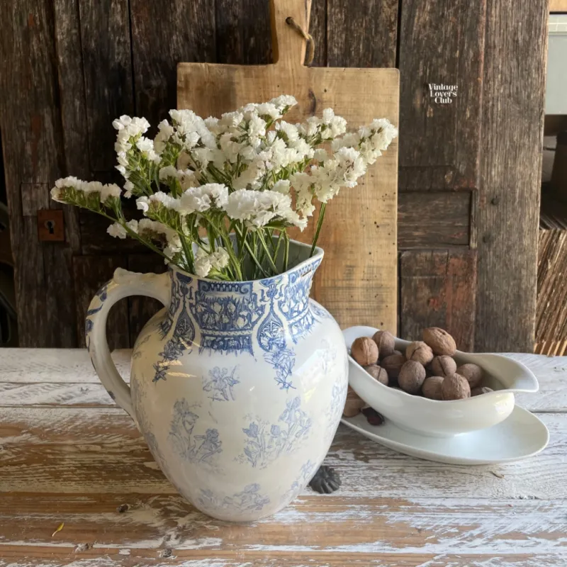 Luneville Blue Pitcher