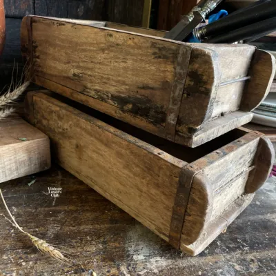 Antique Rustic Cutlery Box