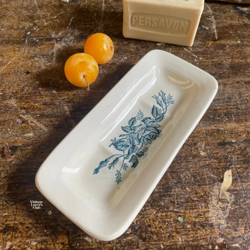 Longchamp Comb Holder with Delicate Pink and Blue Decoration