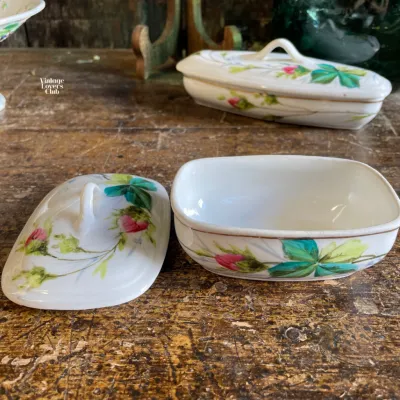 Ginori Ceramic Toothbrush Holder and Soap Dish Set