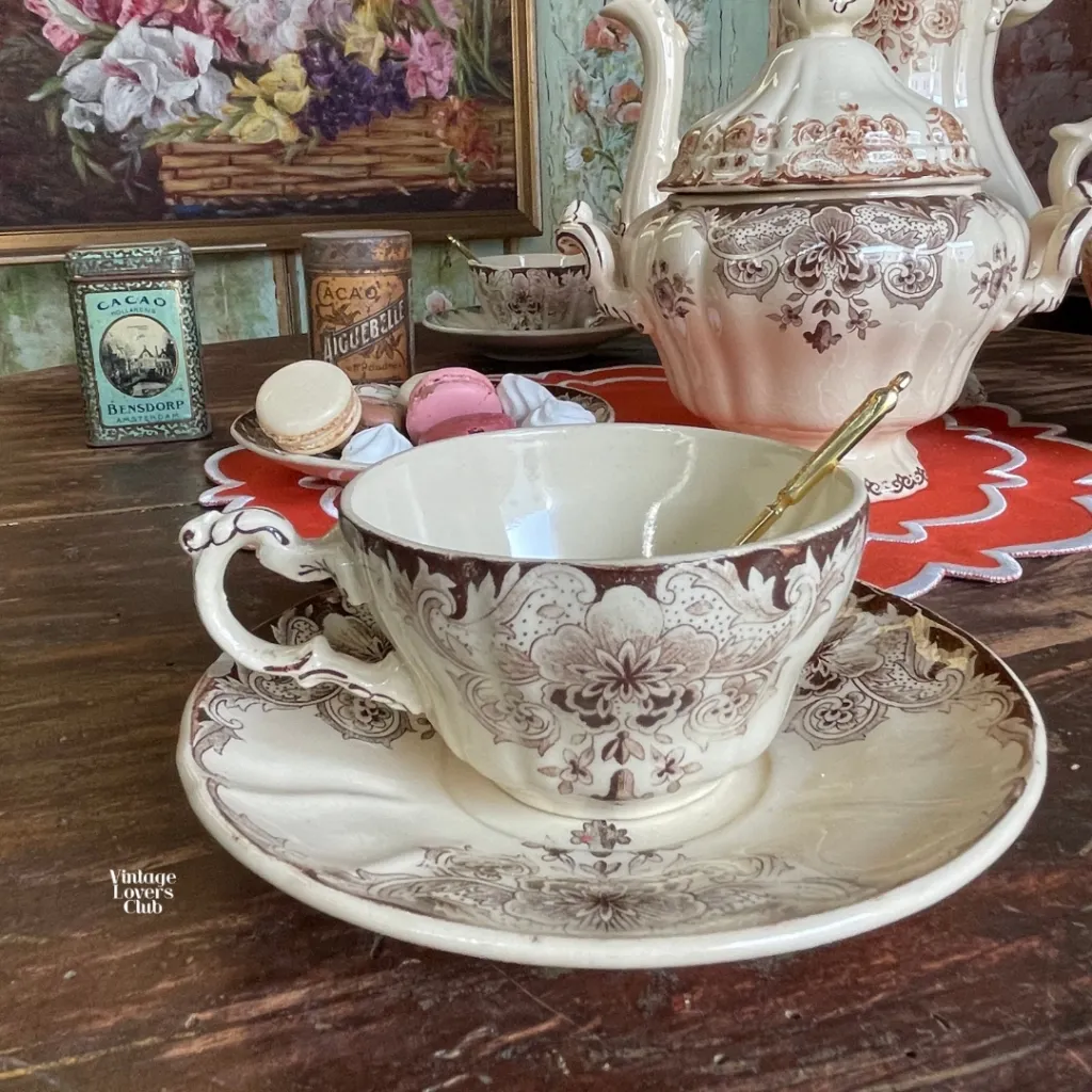 Breakfast Cup Terre de Fer Belgium From the Early 1900s
