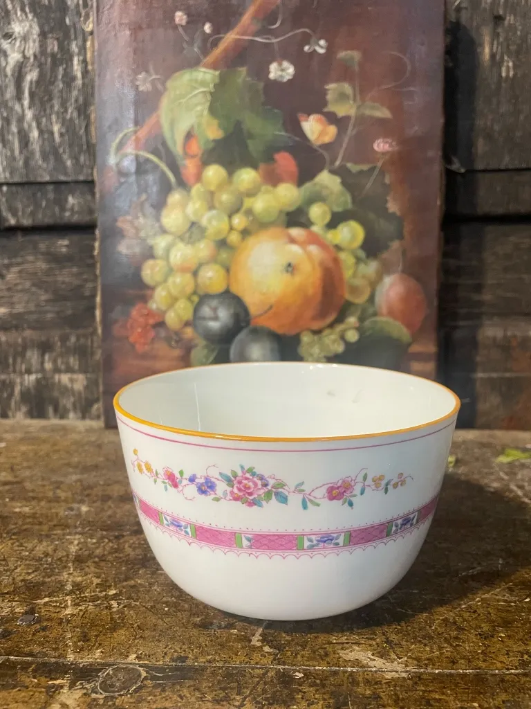 Vintage Royal Doulton Bowl, Elegant Pink Decoration