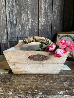 Welcome Wooden Basket