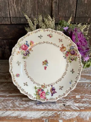 Limoges Dinner Plate with Floral Design