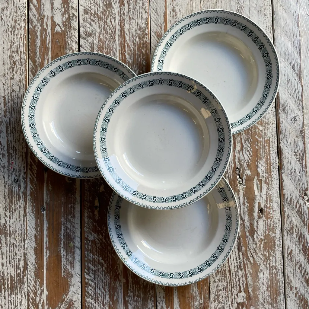 Antique Green Rachel Soup Plate