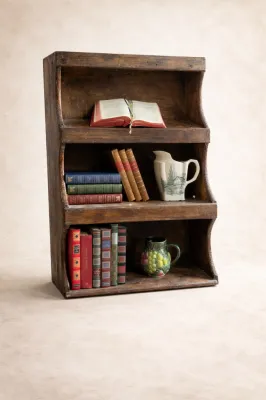 Rustic dark wood cupboard