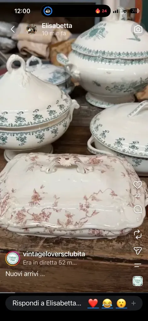 English Vegetable Dish – Chestnut Floral Decoration