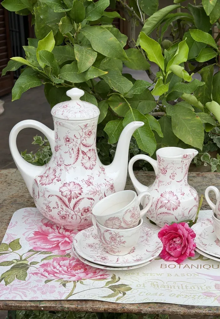 Coffee Service Gien – Wildflower Pattern