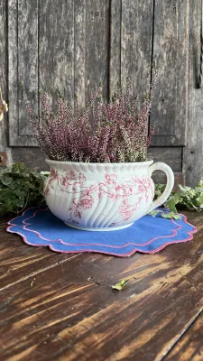 Vaso da notte in ironstone  Decoro "Convolvulus", Pinder, Bourne &amp; Co (1862-1882)
