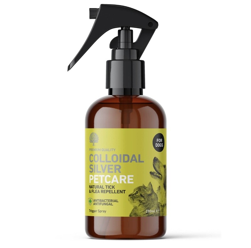 Natural Tick & Flea Repellent (Colloidal Silver) for Dogs