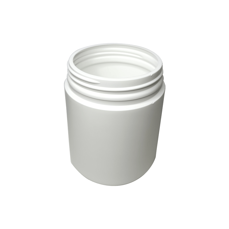 500ml White HDPE Round Jar