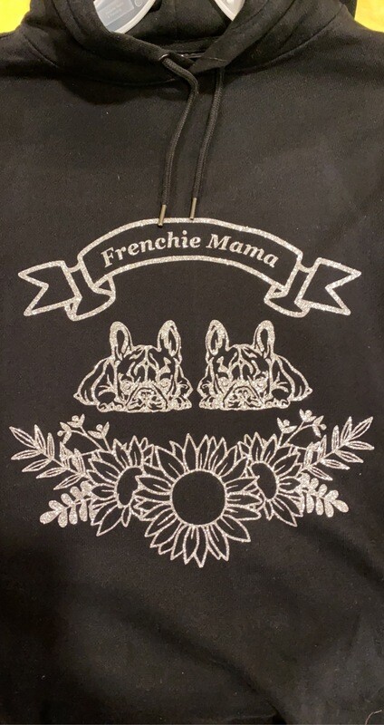 Frenchie Mama French Bulldogs With Sunflowers Hoodie
