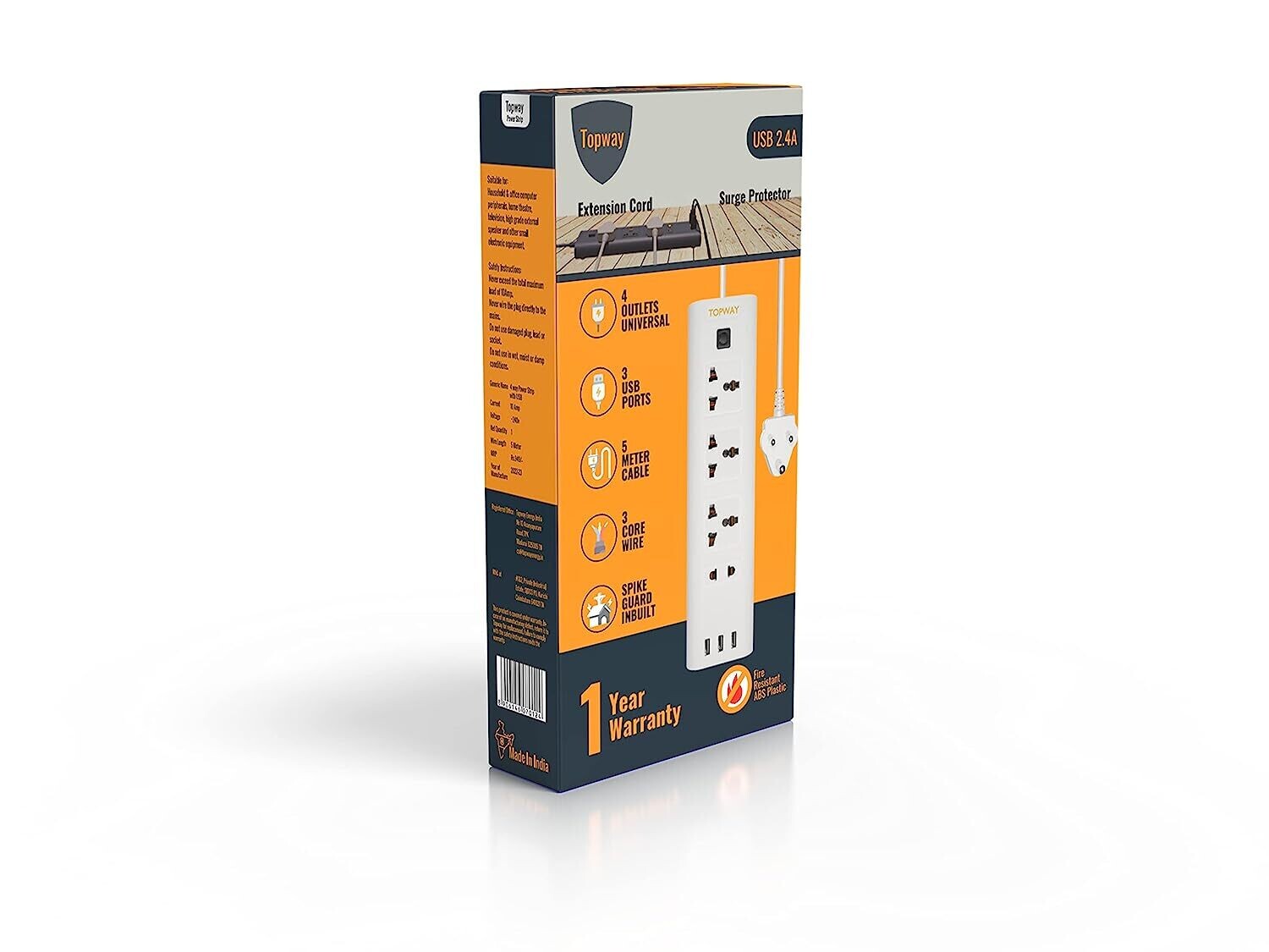 5 Meter USB Extension Board White