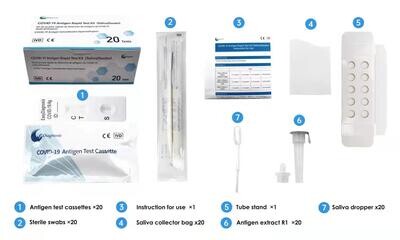 Easy Diagnosis 4in1 (vorgefüllt) COVID-19 Antigen-Schnelltest Kit - 20 Tests/Box