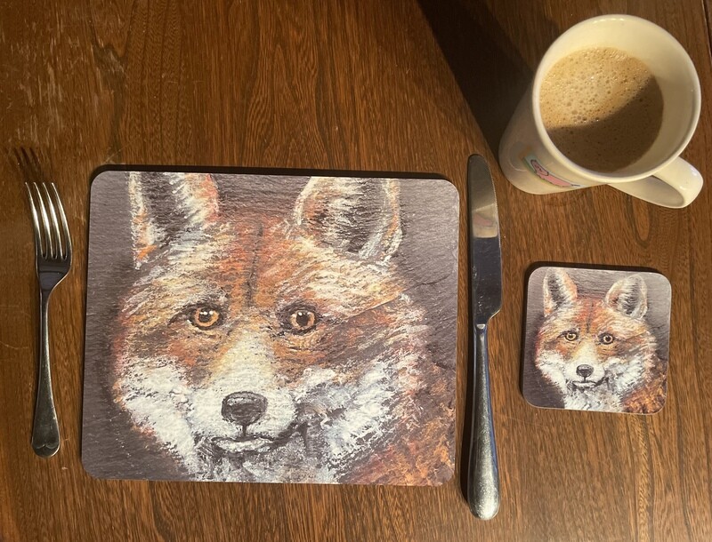 Printed placemat and coaster set