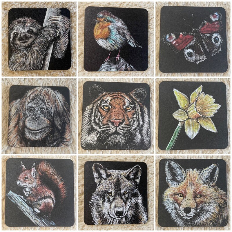Wraptious coasters: Dark Series